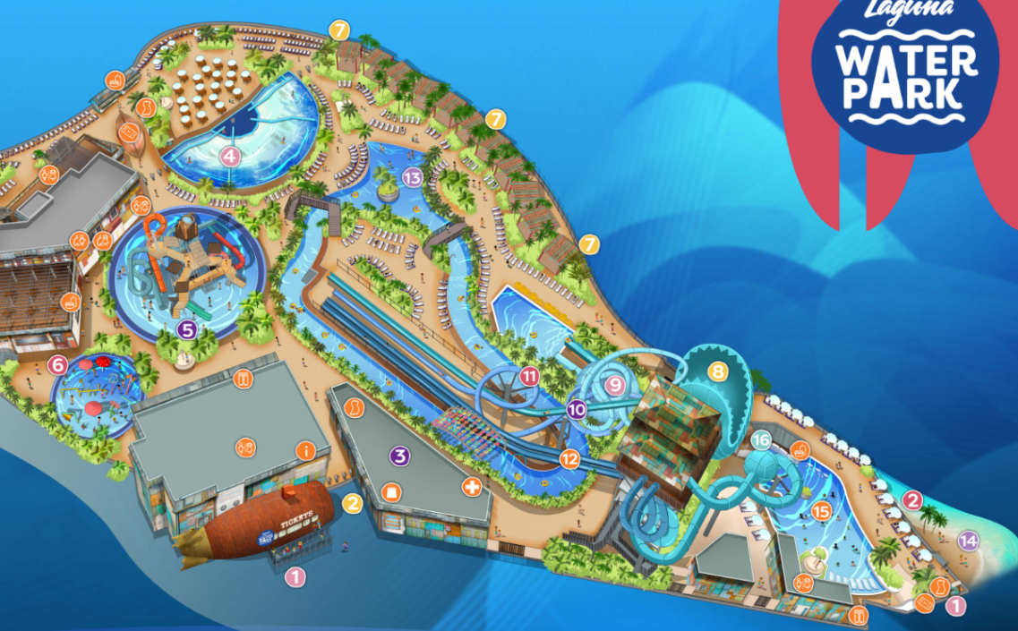 Аквапарк «Лагуна» в Дубае - Карта парка