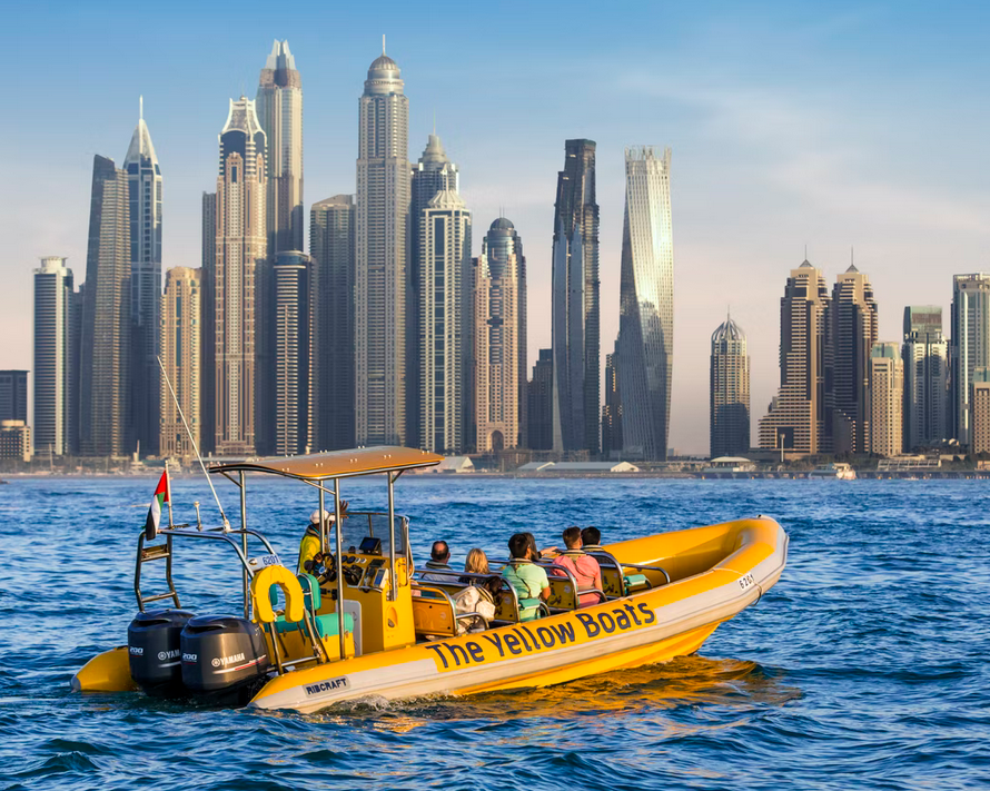 Дубай Марина - Круиз на лодке от компании Yellow Boats