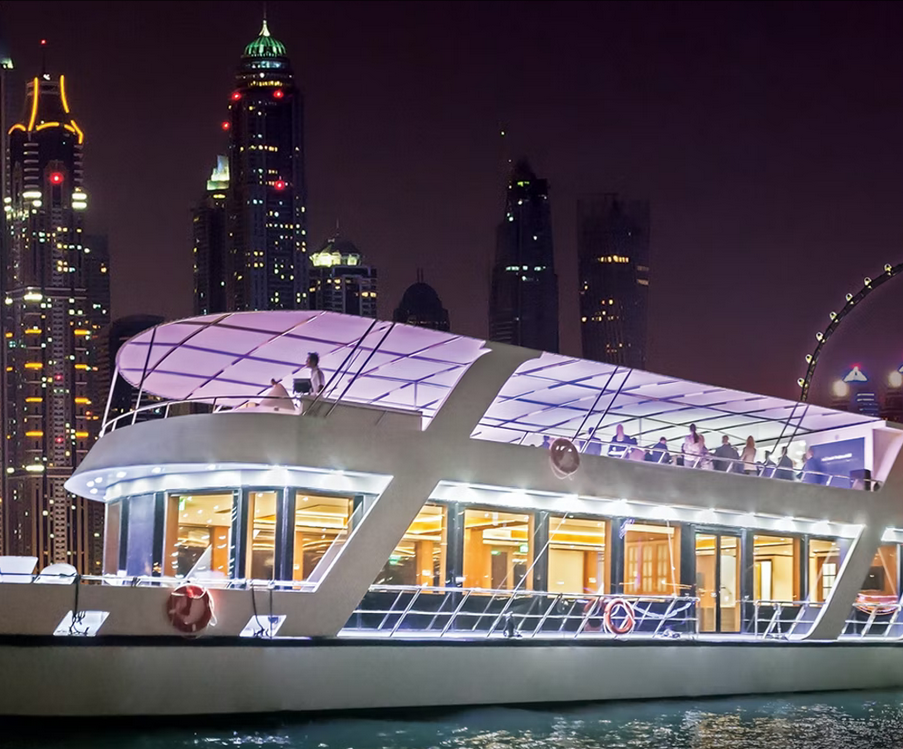 Экскурсии на лодке в Дубае - Круиз с ужином и живой музыкой