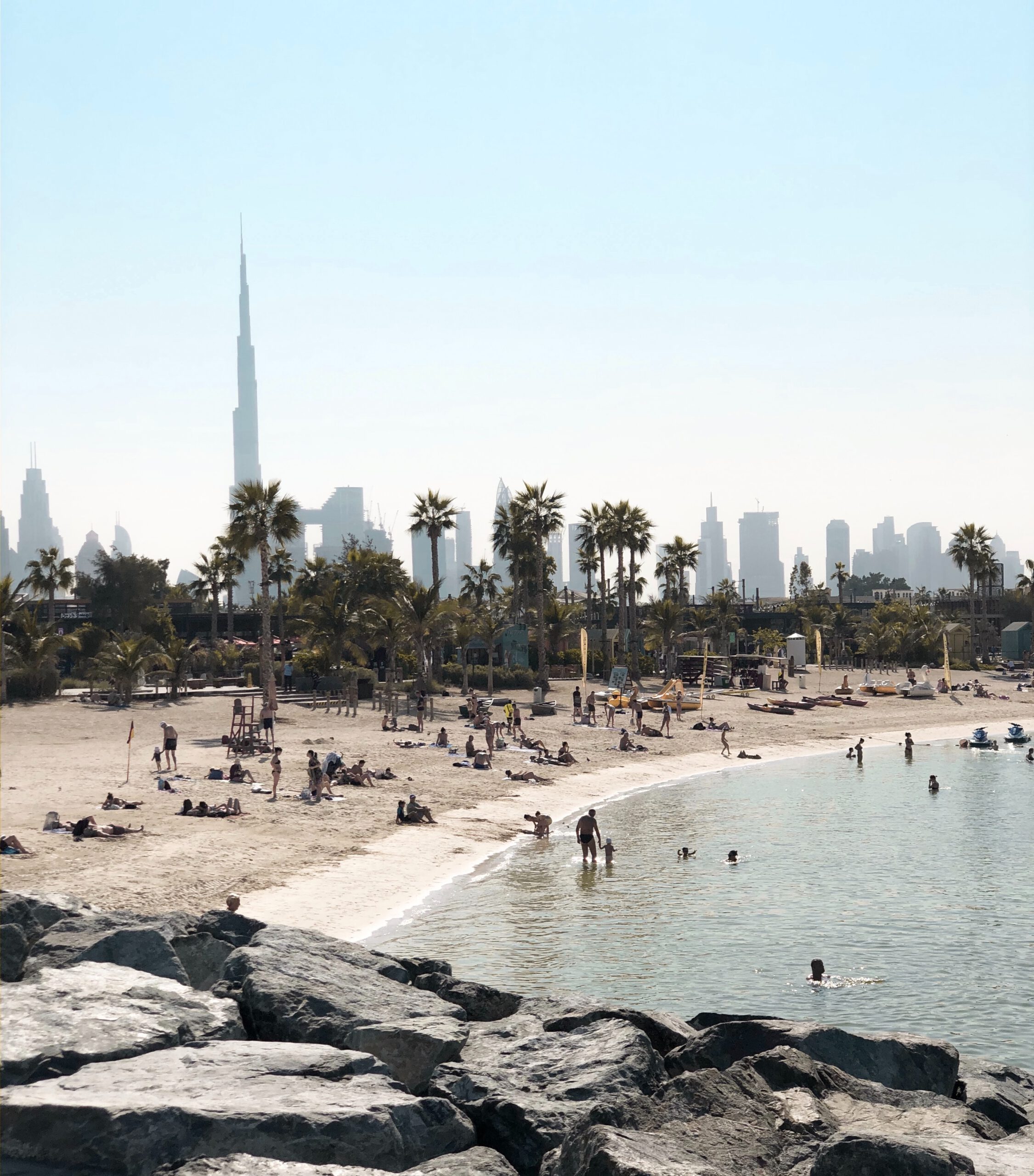 Лучшие пляжи в Дубае - Ла-Мер - Вид на Бурдж-Халифу