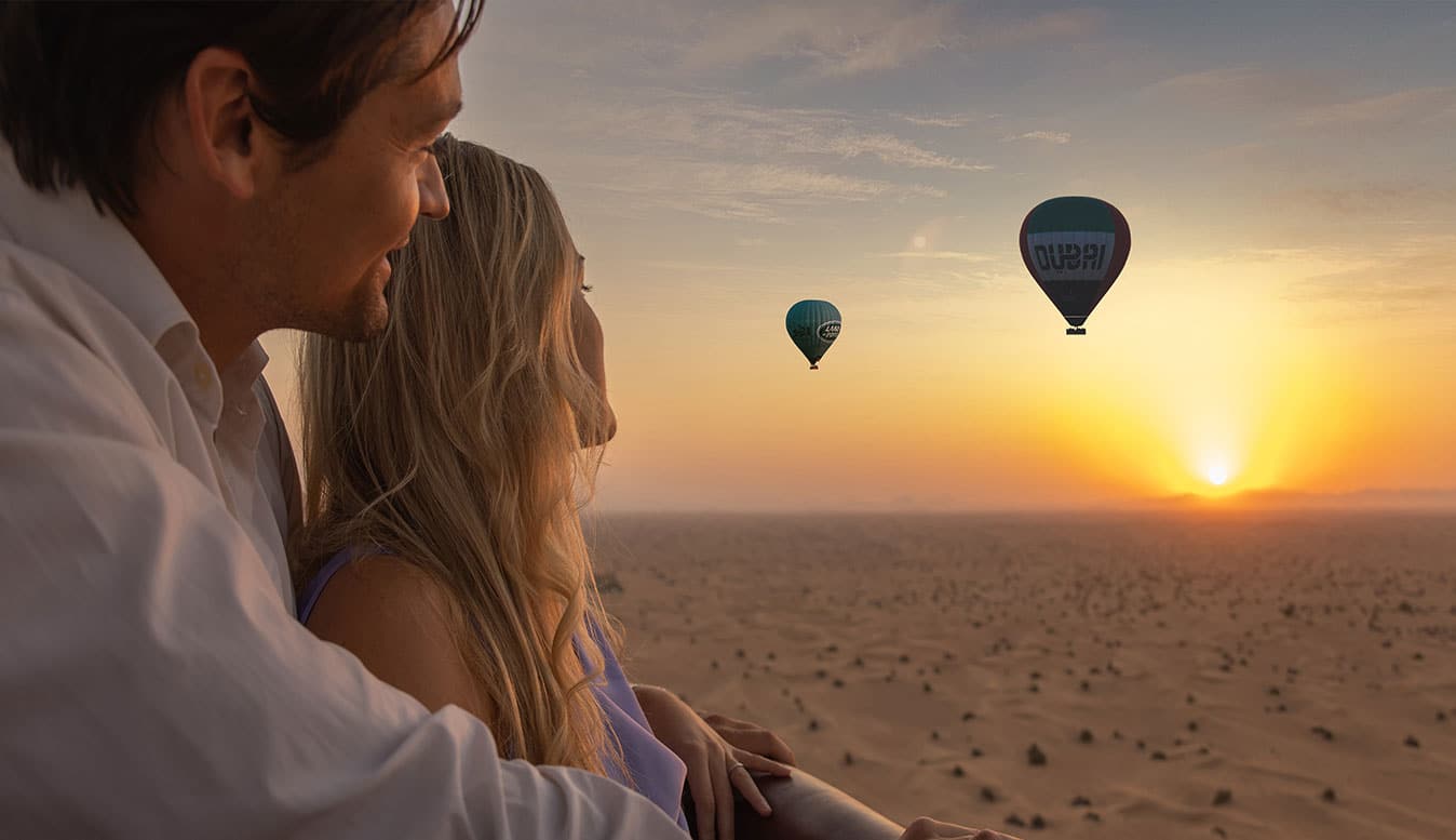 День всех влюбленных в Дубае - Полет на воздушном шаре